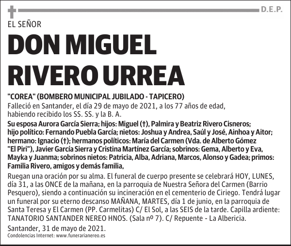 DON MIGUEL RIVERO URREA