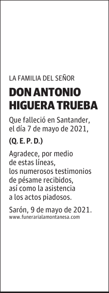 DON ANTONIO HIGUERA TRUEBA