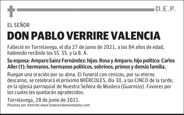 DON PABLO VERRIRE VALENCIA