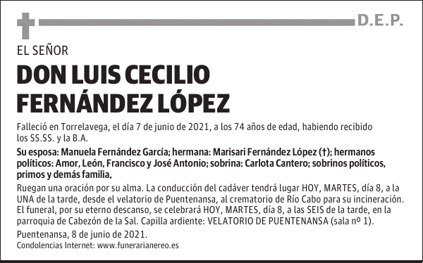 DON LUIS CECILIO FERNÁNDEZ LÓPEZ