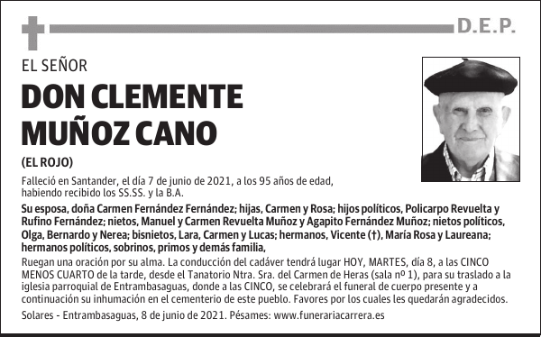 DON CLEMENTE MUÑOZ CANO