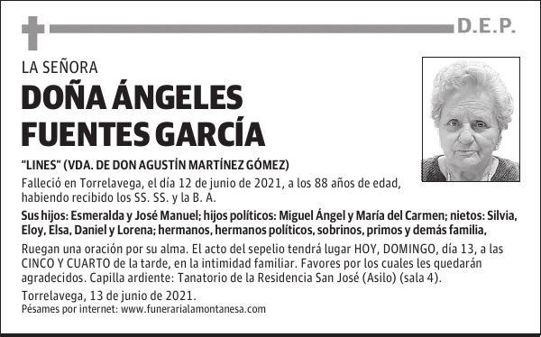 DOÑA ÁNGELES FUENTES GARCÍA