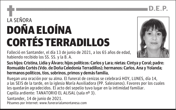 DOÑA ELOÍNA CORTÉS TERRADILLOS