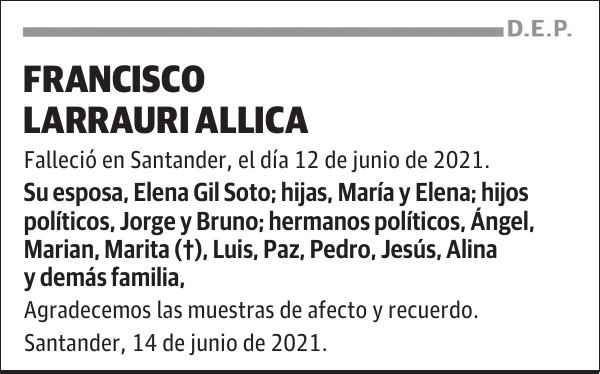 FRANCISCO LARRAURI ALLICA