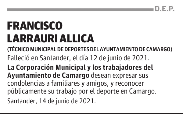 FRANCISCO LARRAURI ALLICA