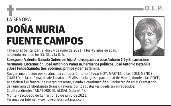 DOÑA NURIA FUENTE CAMPOS