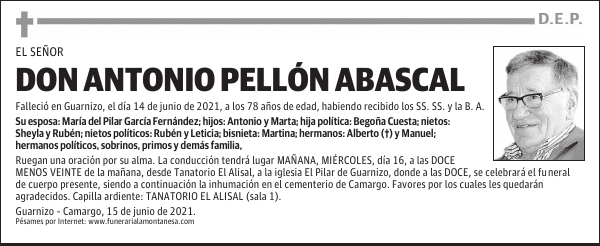 DON ANTONIO PELLÓN ABASCAL