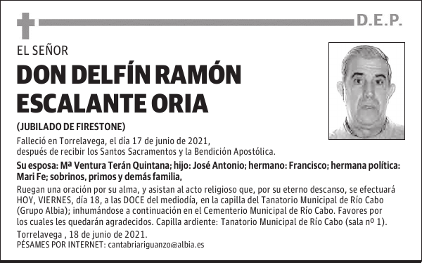 DON DELFÍN RAMÓN ESCALANTE ORIA