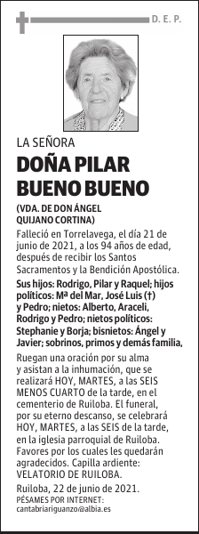 DOÑA PILAR BUENO BUENO