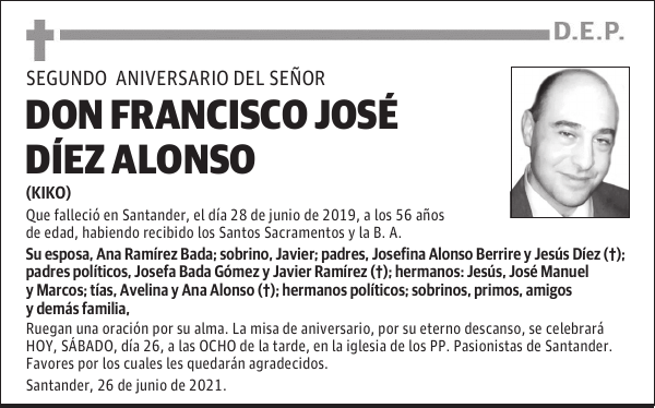 DON FRANCISCO JOSÉ DÍEZ ALONSO