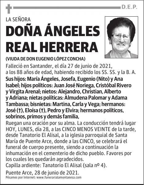 DOÑA ÁNGELES REAL HERRERA