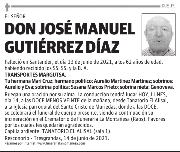 DON JOSÉ MANUEL GUTIÉRREZ DÍAZ