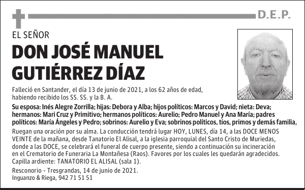 DON JOSÉ MANUEL GUTIÉRREZ DÍAZ