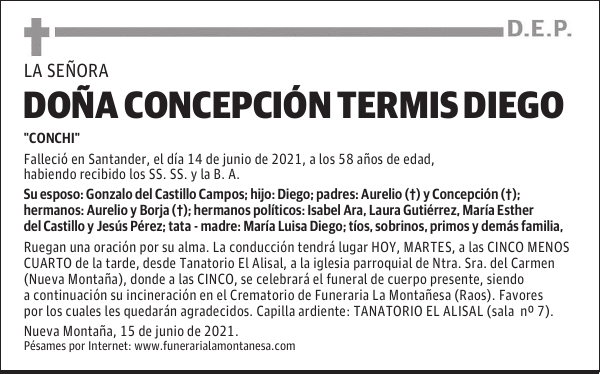 DOÑA CONCEPCIÓN TERMIS DIEGO