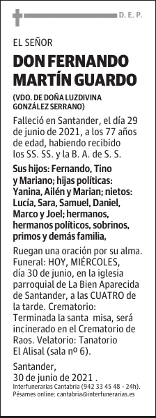 DON FERNANDO MARTÍN GUARDO