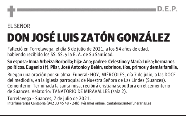 DON JOSÉ LUIS ZATÓN GONZÁLEZ