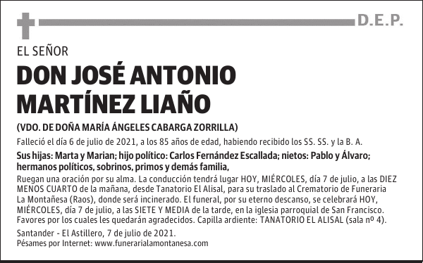 DON JOSÉ ANTONIO MARTÍNEZ LIAÑO