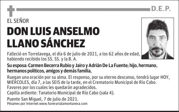 DON LUIS ANSELMO LLANO SÁNCHEZ