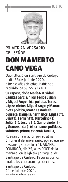 DON MAMERTO CANO VEGA
