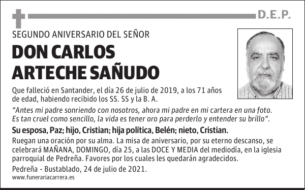 DON CARLOS ARTECHE SAÑUDO