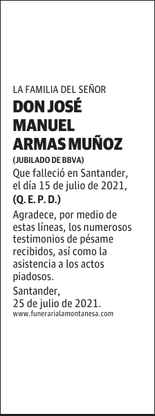 DON JOSÉ MANUEL ARMAS MUÑOZ