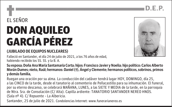 DON AQUILEO GARCÍA PÉREZ