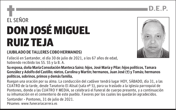 DON JOSÉ MIGUEL RUIZ TEJA