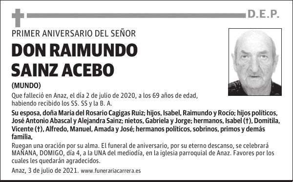 DON RAIMUNDO SAINZ ACEBO