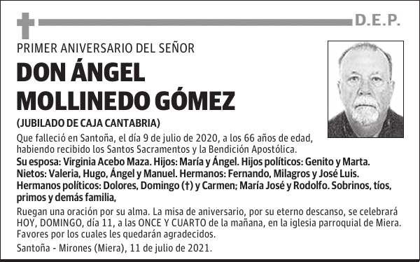 DON ÁNGEL MOLLINEDO GÓMEZ
