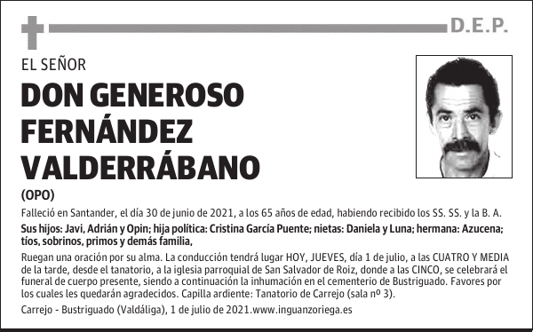 DON GENEROSO FERNÁNDEZ VALDERRÁBANO