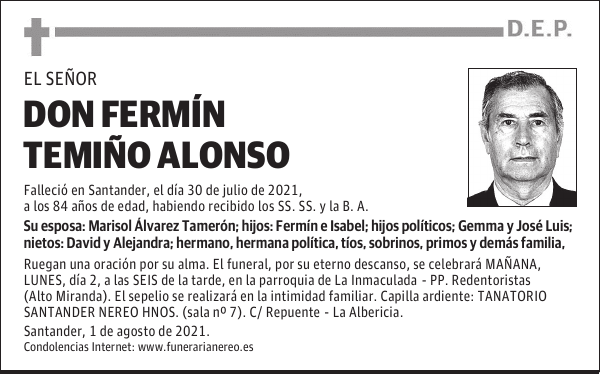 DON FERMÍN TEMIÑO ALONSO