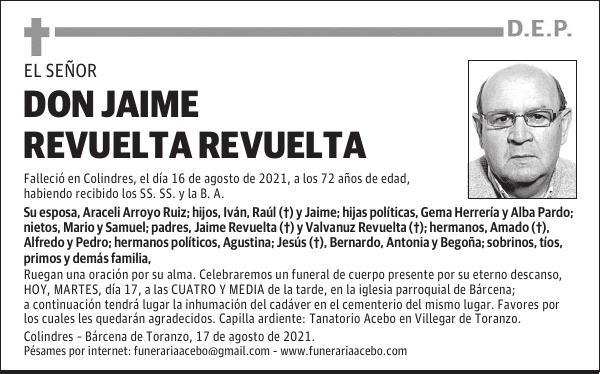 DON JAIME REVUELTA REVUELTA