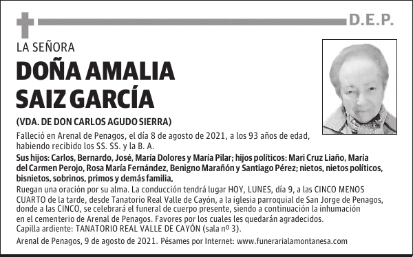 DOÑA AMALIA SAIZ GARCÍA