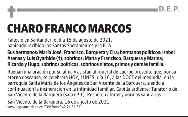 CHARO FRANCO MARCOS