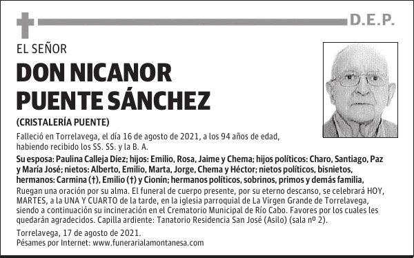DON NICANOR PUENTE SÁNCHEZ