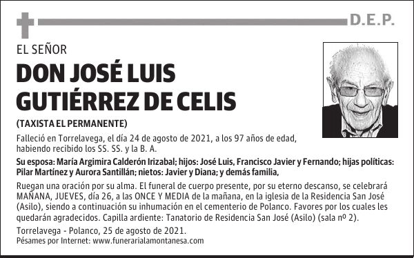 DON JOSÉ LUIS GUTIÉRREZ DE CELIS