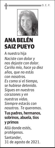 ANA BELÉN SAIZ PUEYO
