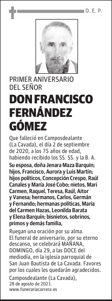 DON FRANCISCO FERNÁNDEZ GÓMEZ