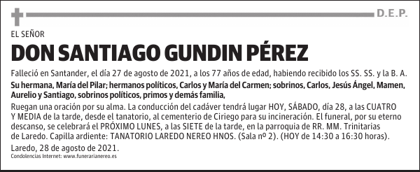 DON SANTIAGO GUNDIN PÉREZ