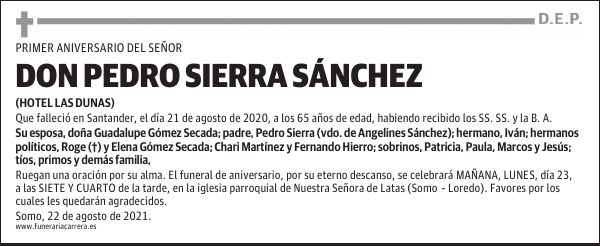 DON PEDRO SIERRA SÁNCHEZ