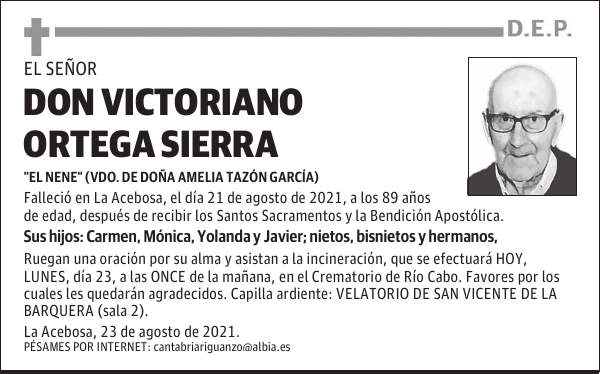 DON VICTORIANO ORTEGA SIERRA