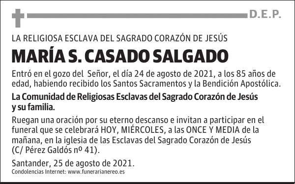 MARÍA S. CASADO SALGADO