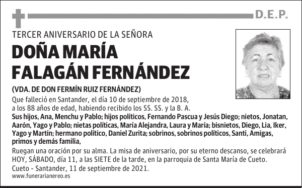 DOÑA MARÍA FALAGÁN FERNÁNDEZ
