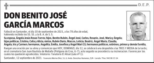 DON BENITO JOSÉ GARCÍA MARCOS