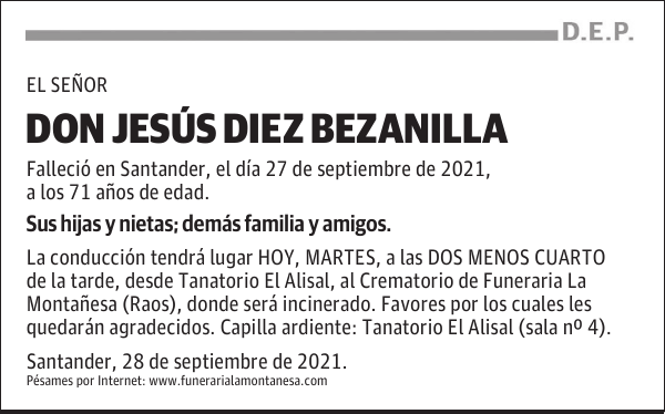 DON JESÚS DIEZ BEZANILLA