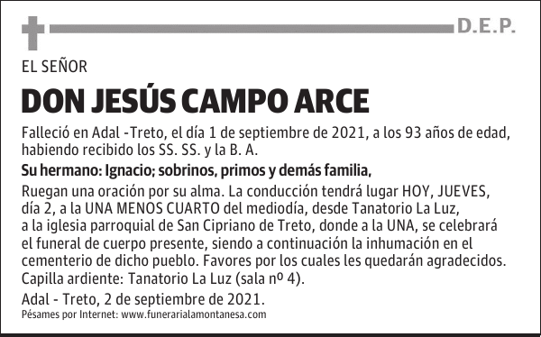 DON JESÚS CAMPO ARCE