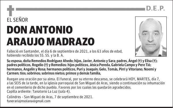 DON ANTONIO ARAUJO MADRAZO