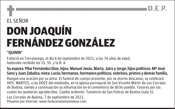 DON JOAQUÍN FERNÁNDEZ GONZÁLEZ