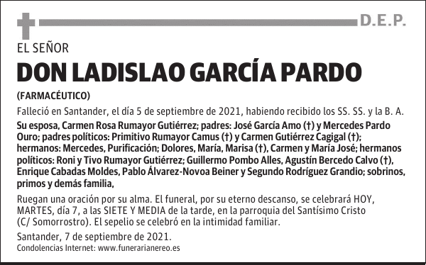 DON LADISLAO GARCÍA PARDO
