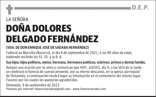 DOÑA DOLORES DELGADO FERNÁNDEZ